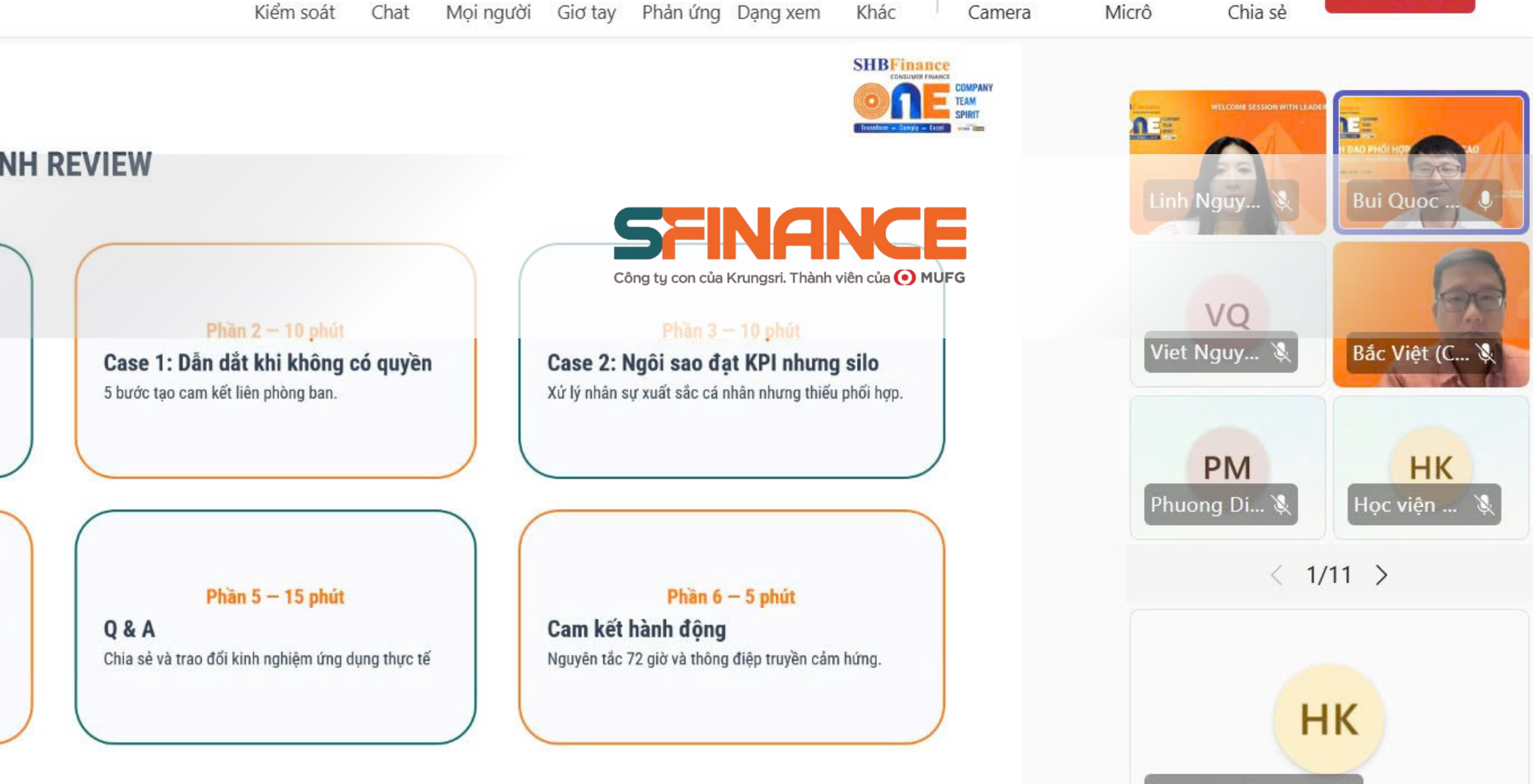 Lãnh đạo phối hợp hiệu suất cao - Review sau đào tạo